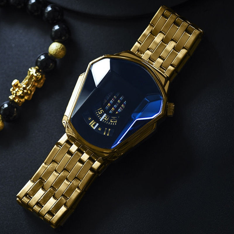Luxury Gold Quartz Watch For Men & Women